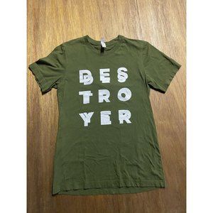 Destroyer Green Graphic Tee Athletic Fit 100 % Cotton Small